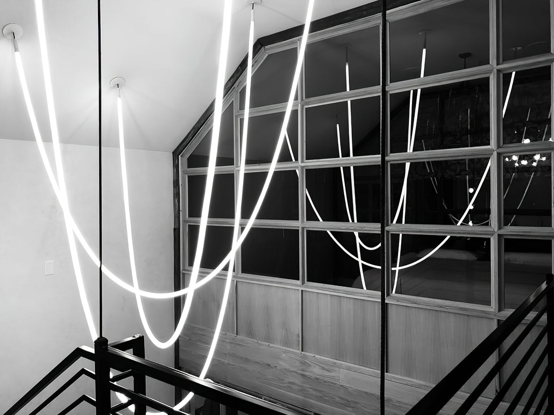 Solara Suspension Courbe Flexible Silicone Laiton - Neutralighting