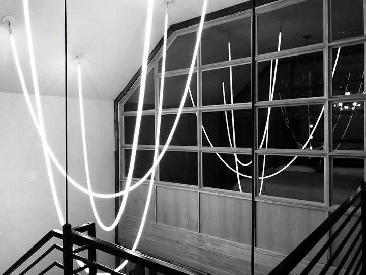 Solara Suspension Courbe Flexible Silicone Laiton - Neutralighting