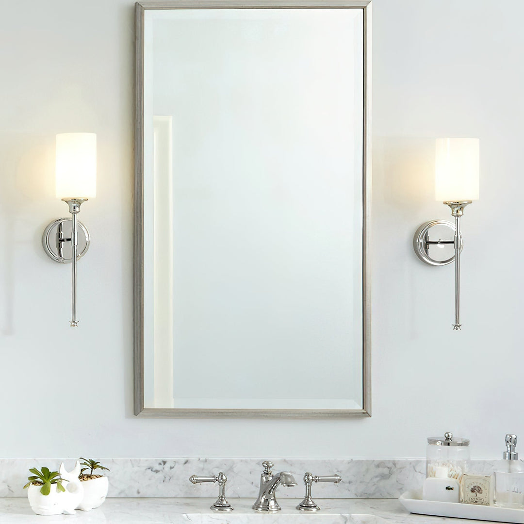 Tracie Ancien Industriel Laiton Verre Applique - Neutralighting