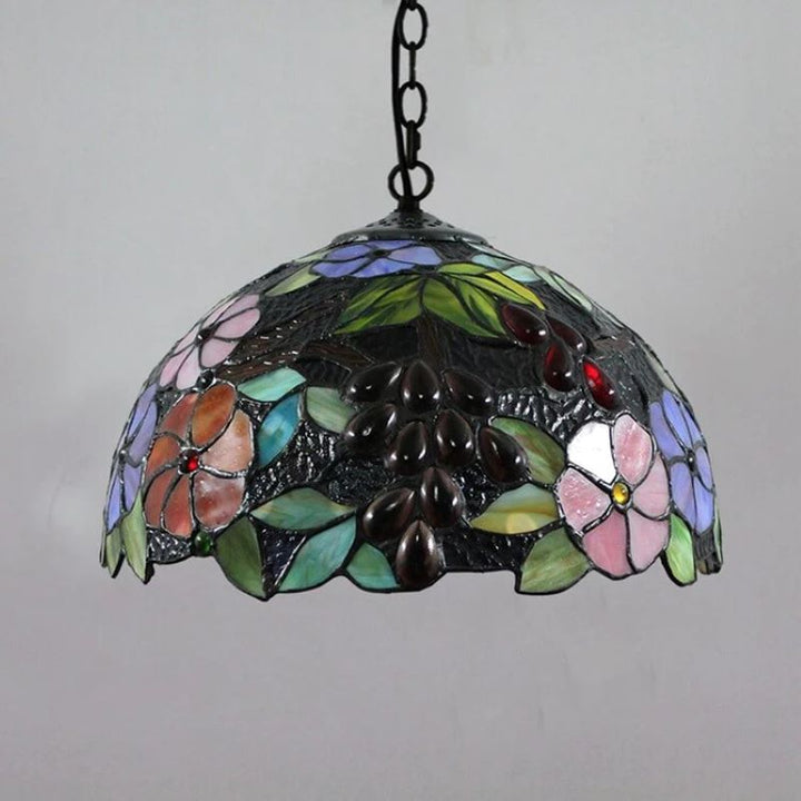 Tiffany Rétro LED Suspension Fleurs Verre Salle À Manger - Neutralighting
