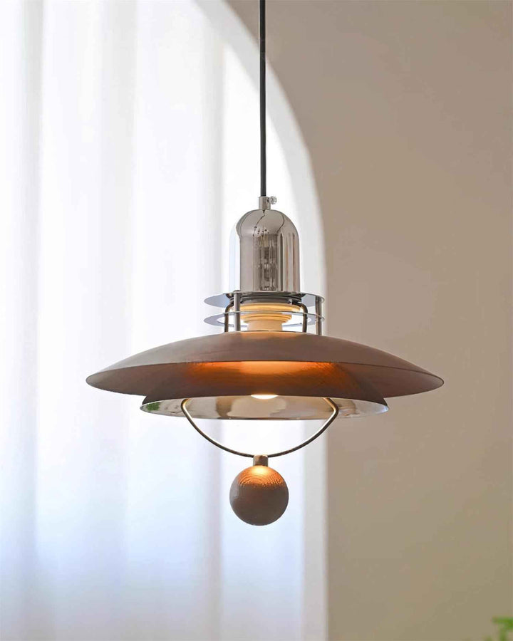 Trava Suspension Stratifié Bois Sphère Moderne - Neutralighting