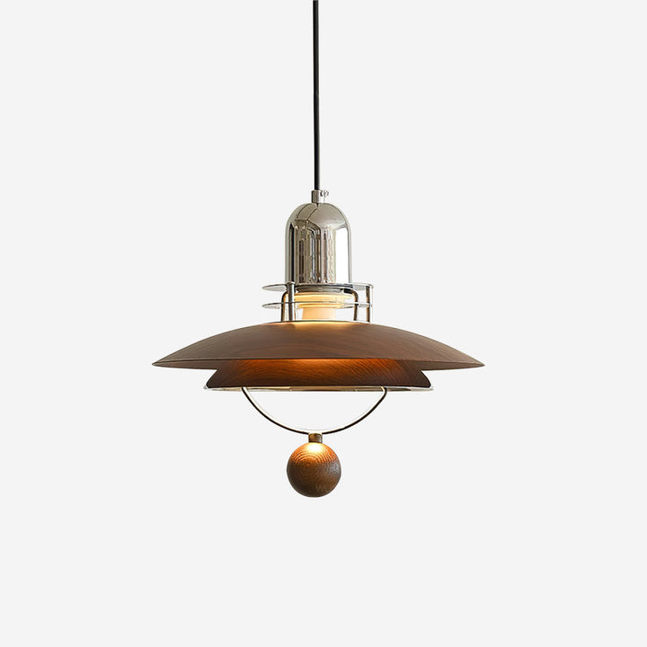 Trava Suspension Stratifié Bois Sphère Moderne - Neutralighting
