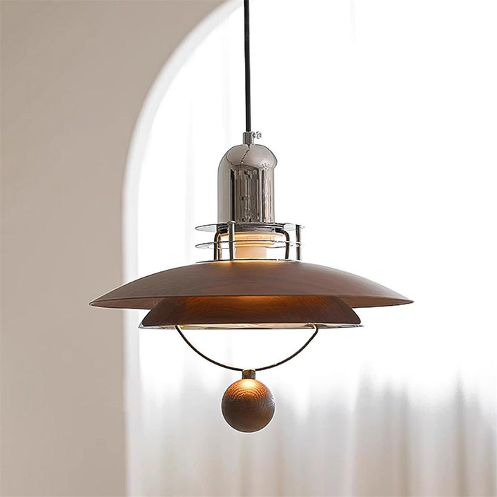 Trava Suspension Stratifié Bois Sphère Moderne - Neutralighting