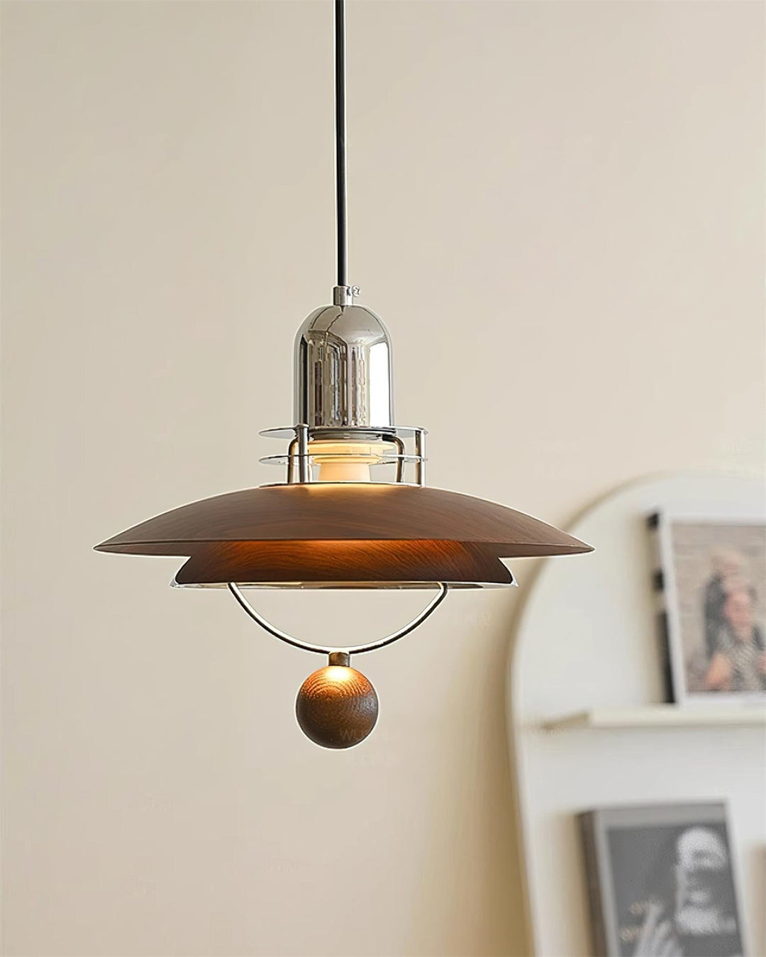 Trava Suspension Stratifié Bois Sphère Moderne - Neutralighting