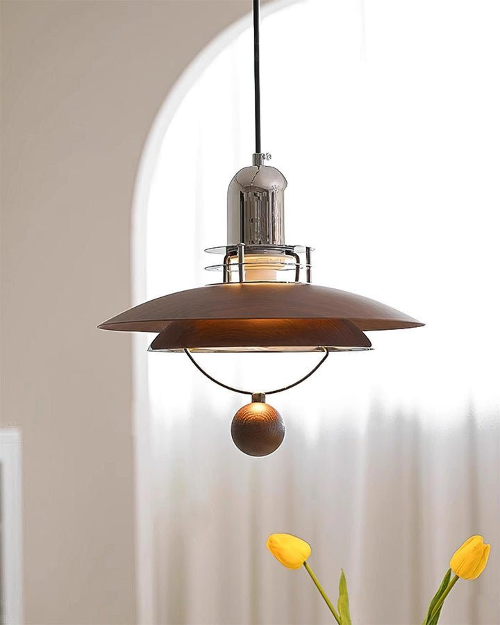 Trava Suspension Stratifié Bois Sphère Moderne - Neutralighting