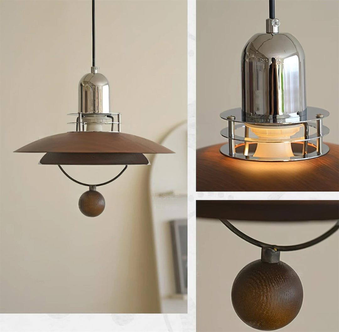 Trava Suspension Stratifié Bois Sphère Moderne - Neutralighting