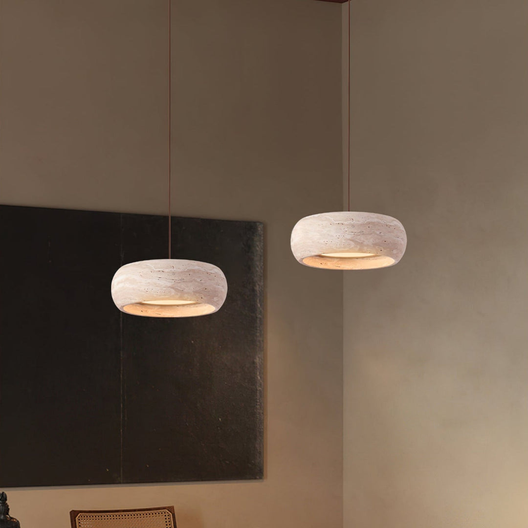 Tova Suspensions en Travertin en Forme de Donut - Neutralighting