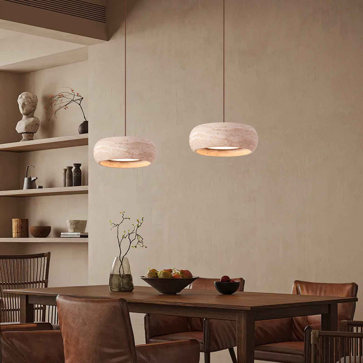 Tova Suspensions en Travertin en Forme de Donut - Neutralighting