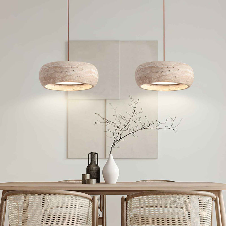 Tova Suspensions en Travertin en Forme de Donut - Neutralighting