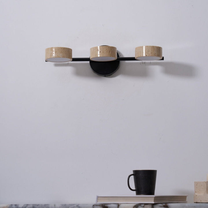 Ceshair Applique Murale Multi Tête en Travertin Lumière de Coiffeuse - Neutralighting
