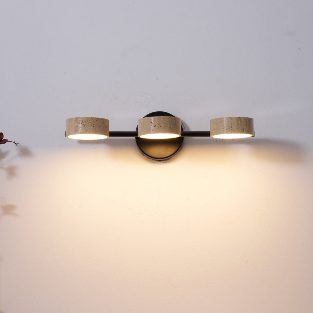 Ceshair Applique Murale Multi Tête en Travertin Lumière de Coiffeuse - Neutralighting