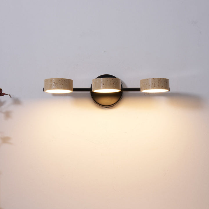 Ceshair Applique Murale Multi Tête en Travertin Lumière de Coiffeuse - Neutralighting