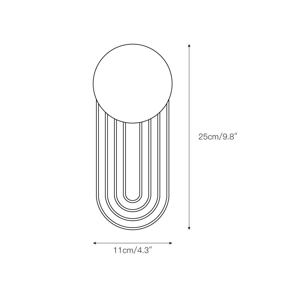Elvelos Moderne Minimaliste Travertin Verre Applique Murale - Neutralighting