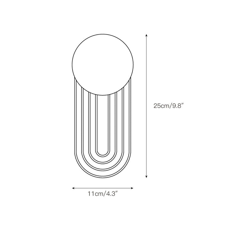 Elvelos Moderne Minimaliste Travertin Verre Applique Murale - Neutralighting