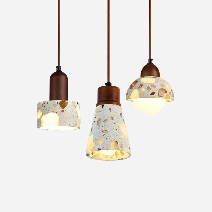 Tressa Lampe Suspension Sculpturale Incrustation Terrazzo - Neutralighting