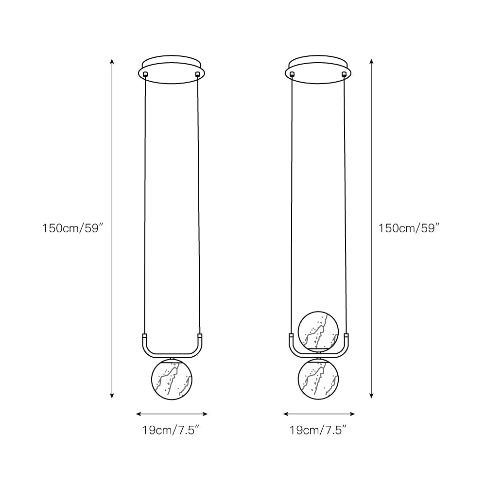 Eloryra Moderne Minimaliste Suspension Albâtre Lumière Pendentif - Neutralighting