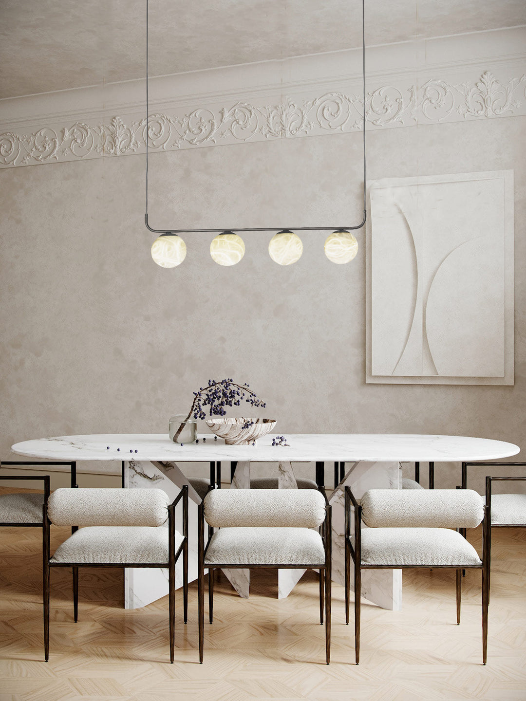 Eloryra Moderne Minimaliste Suspension Albâtre Lumière Pendentif - Neutralighting