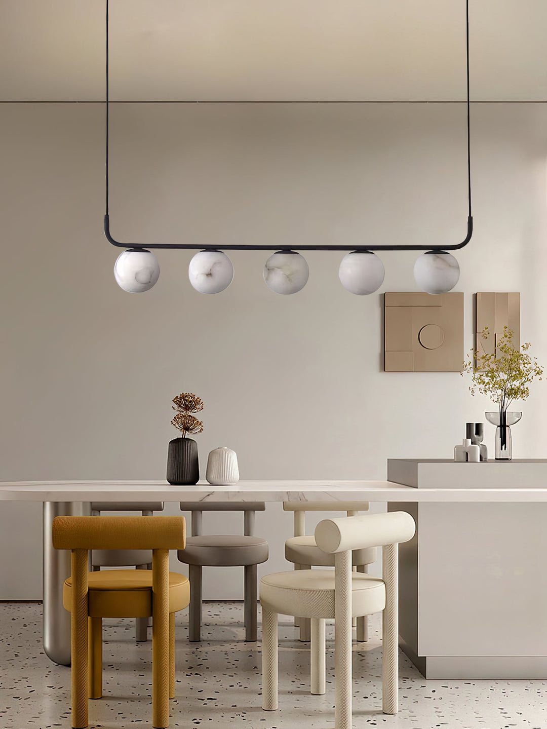 Eloryra Moderne Minimaliste Suspension Albâtre Lumière Pendentif - Neutralighting