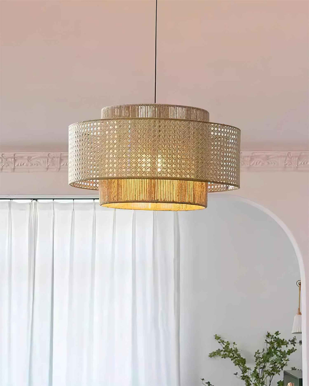 Triela Suspension Stratifié Rotin - Neutralighting