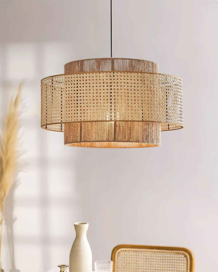 Triela Suspension Stratifié Rotin - Neutralighting