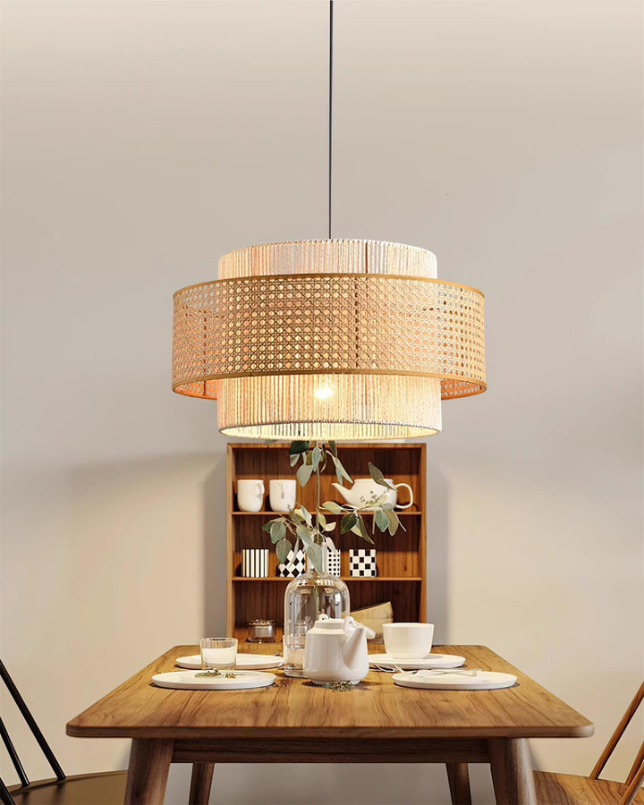 Triela Suspension Stratifié Rotin - Neutralighting