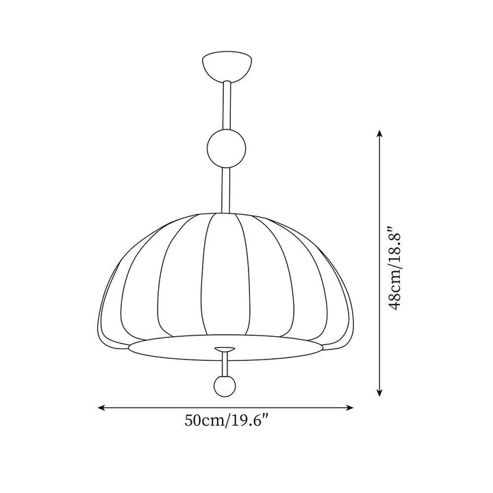 Trigg Suspension Carte Motif Tissu - Neutralighting