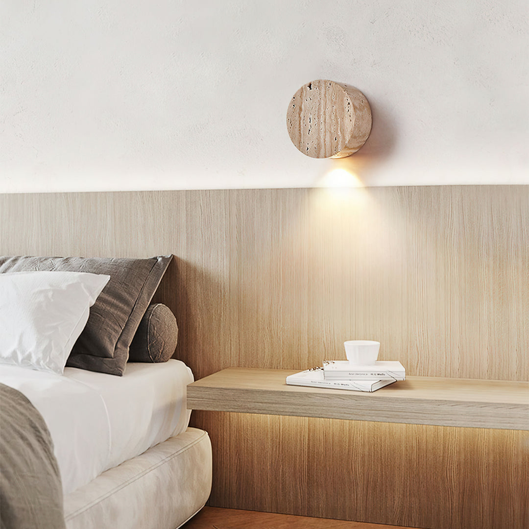 Izoren Classique Moderne Minimaliste Travertin Applique Murale - Neutralighting