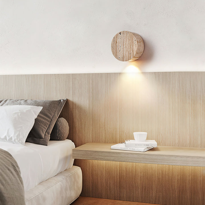 Izoren Classique Moderne Minimaliste Travertin Applique Murale - Neutralighting