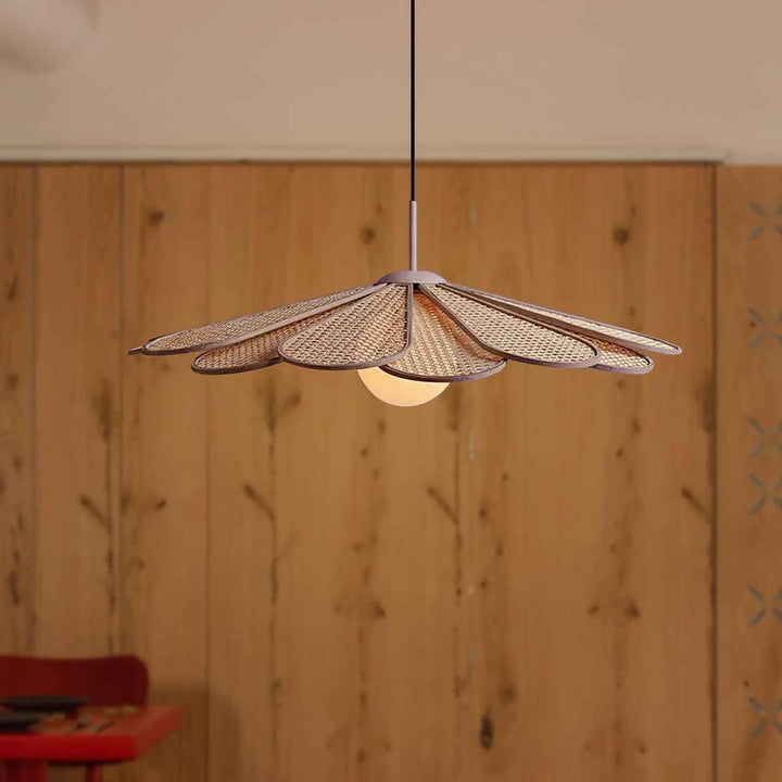 Luma Lampe Pendante Abat-jour Pétale Rattan - Neutralighting