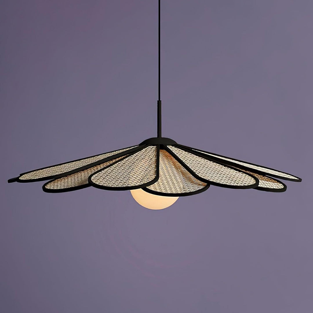 Luma Lampe Pendante Abat-jour Pétale Rattan - Neutralighting