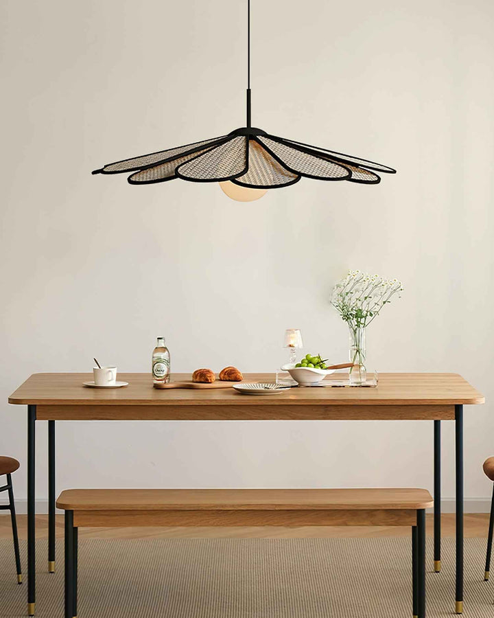 Luma Lampe Pendante Abat-jour Pétale Rattan - Neutralighting