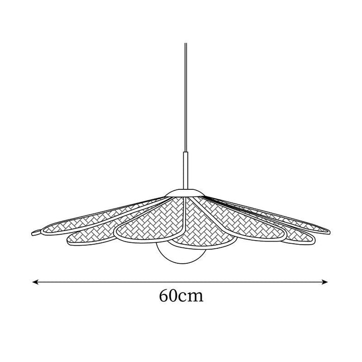 Luma Lampe Pendante Abat-jour Pétale Rattan - Neutralighting