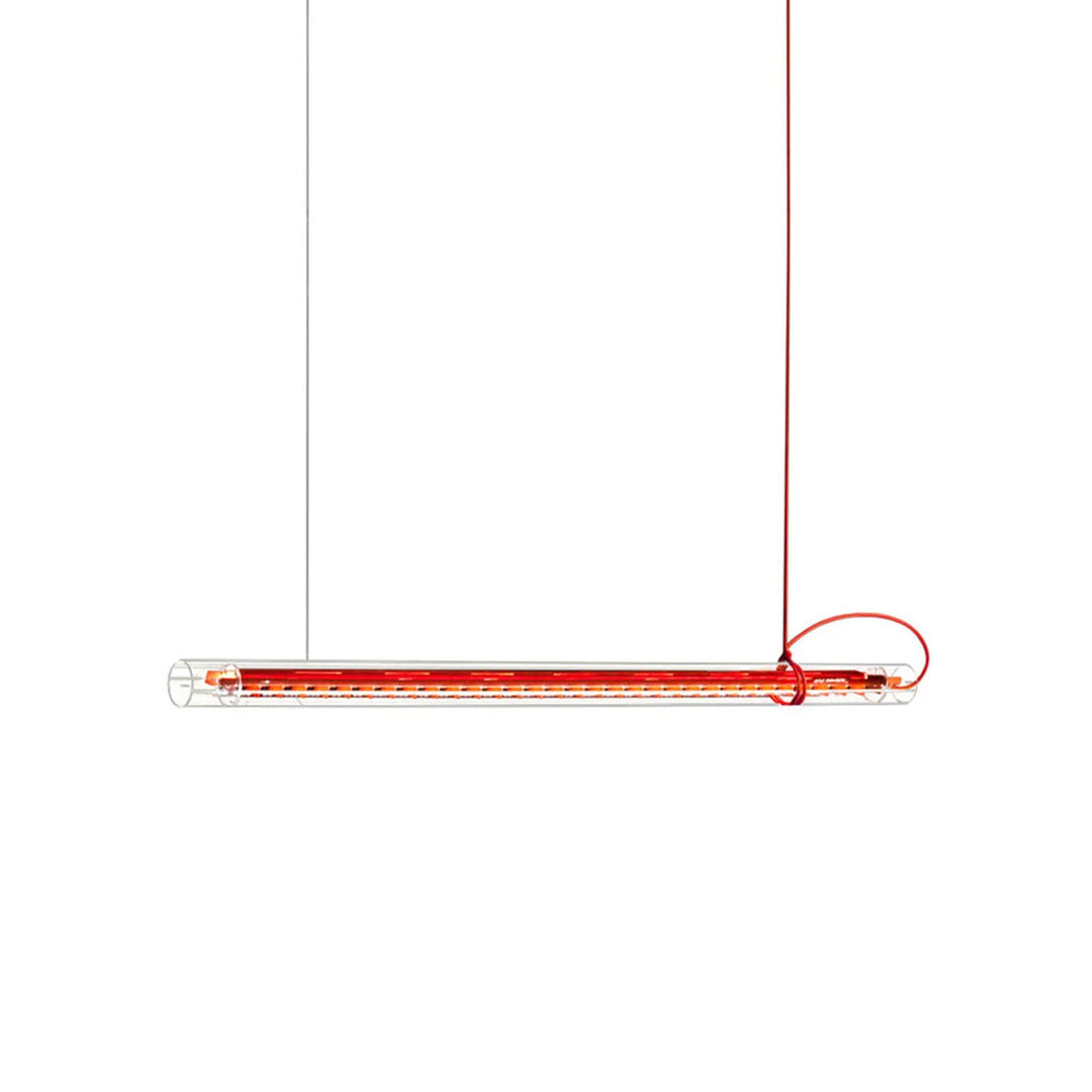Cata Moderne Minimalisme Linéaire LED Métal Verre Lumière Pendentif - Neutralighting