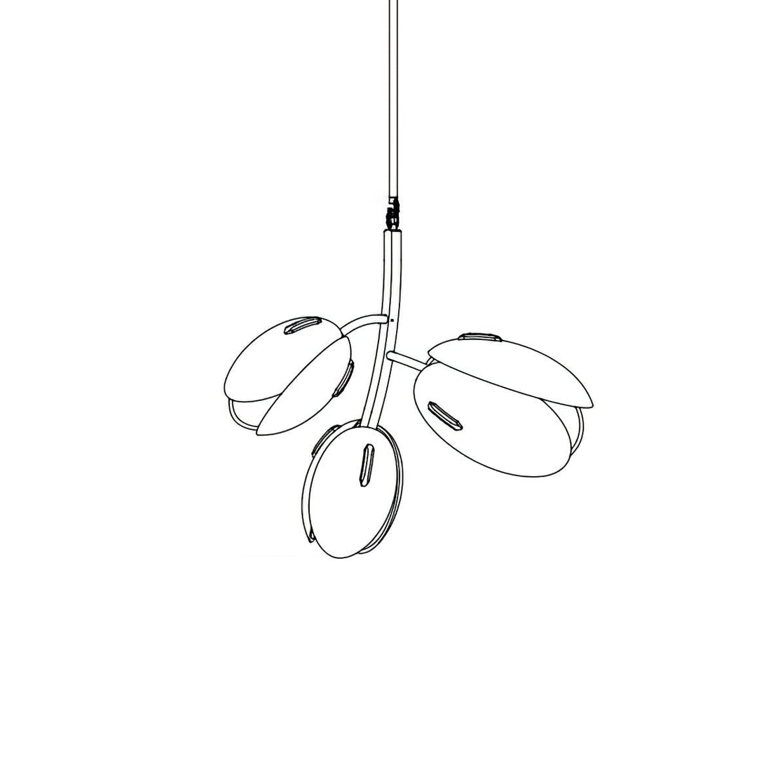Blossom Chandelier en Verre Contemporain - Neutralighting