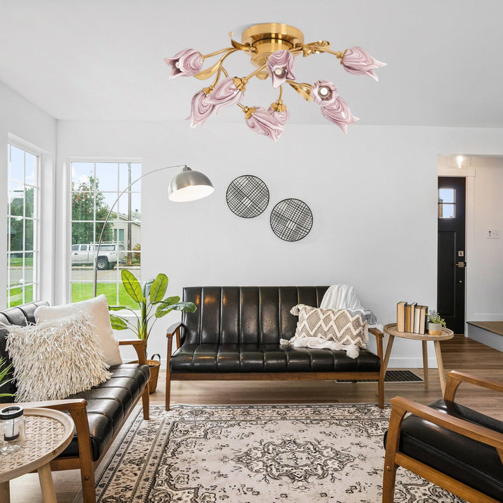 Vathaos Plafonnier en Verre Naturel - Neutralighting