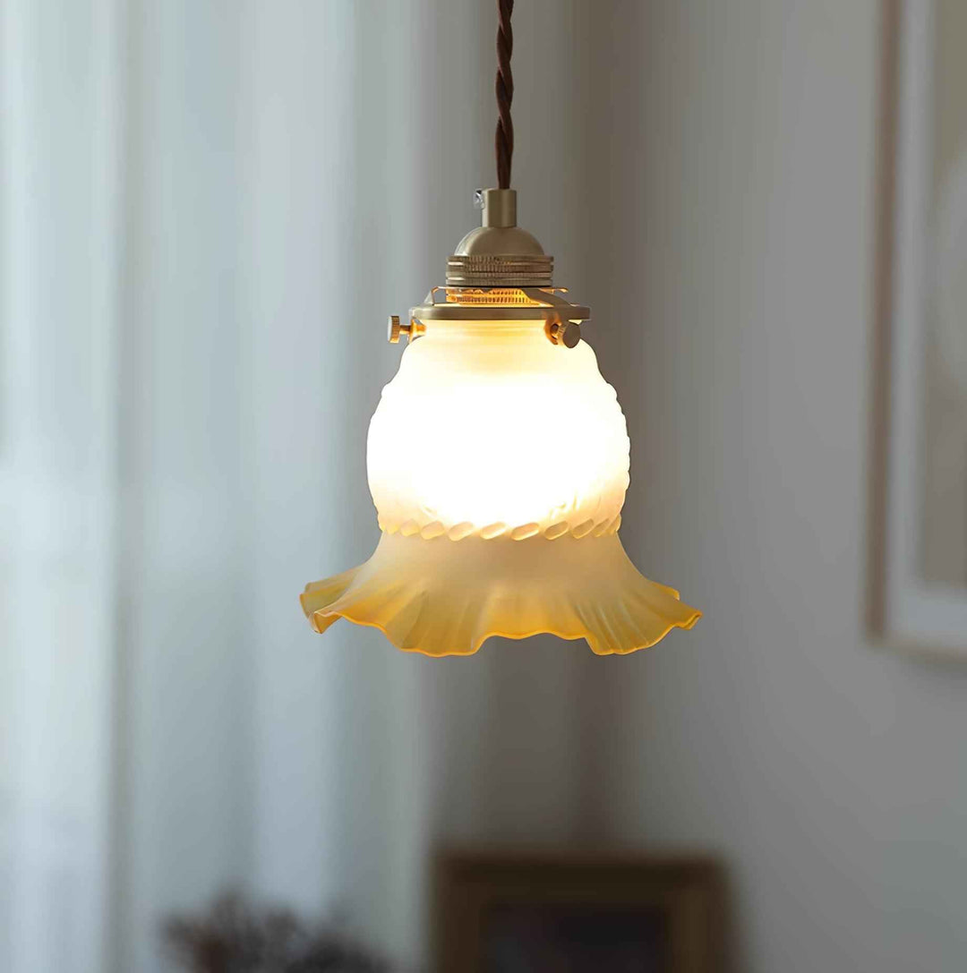 Tulips Lampe à Suspension en Verre Ambré Organique - Neutralighting