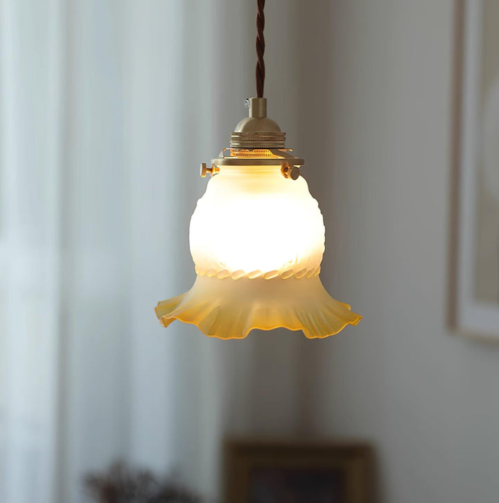 Tulips Lampe à Suspension en Verre Ambré Organique - Neutralighting