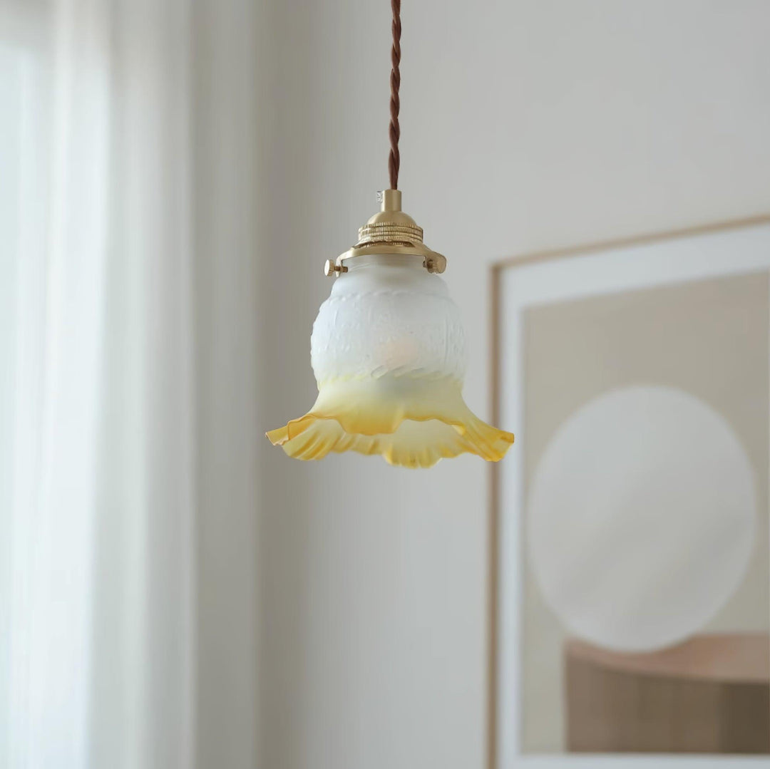 Tulips Lampe à Suspension en Verre Ambré Organique - Neutralighting