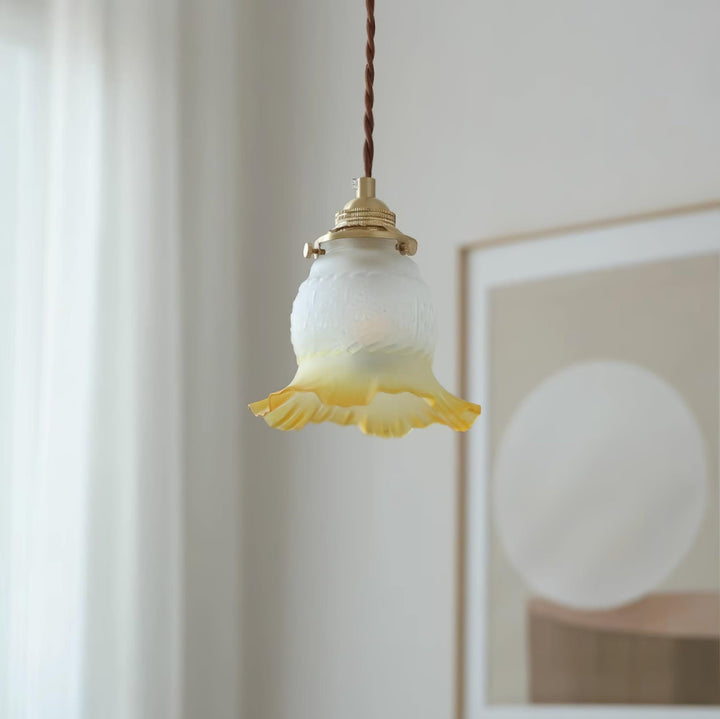 Tulips Lampe à Suspension en Verre Ambré Organique - Neutralighting