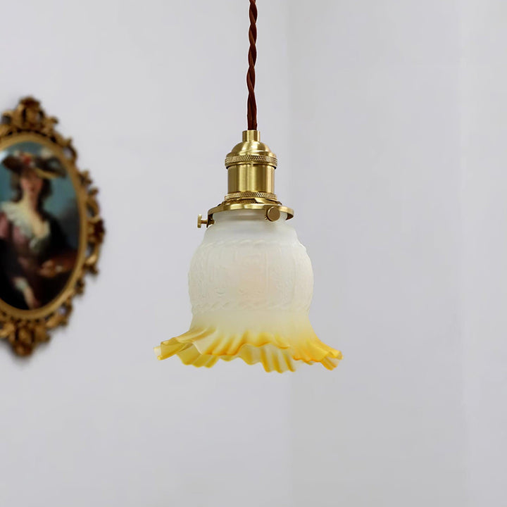 Tulips Lampe à Suspension en Verre Ambré Organique - Neutralighting