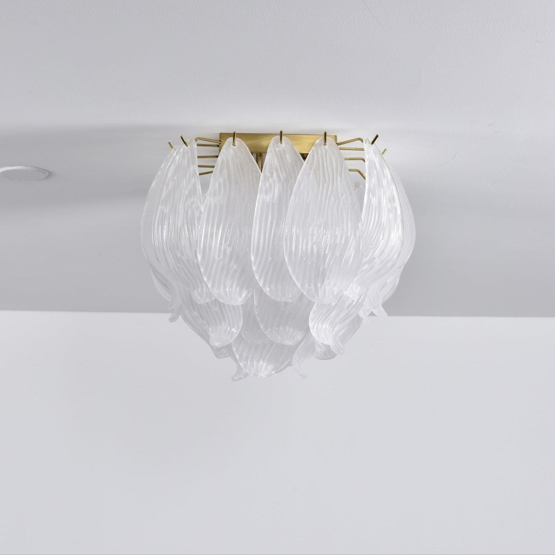Aurora Plafonnier Murano Pétale Soufflé-Main Verre Applique Plafond - Neutralighting