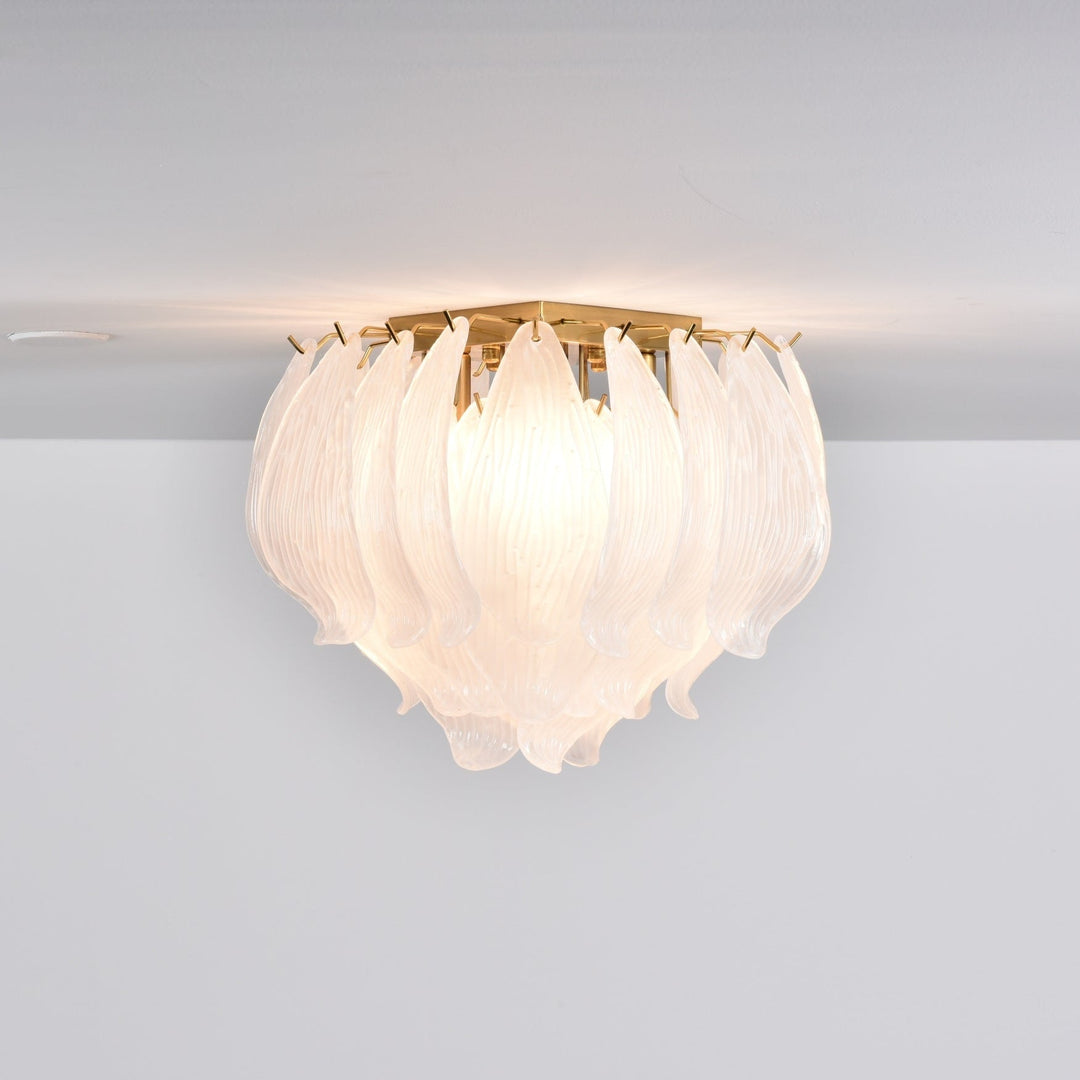 Aurora Plafonnier Murano Pétale Soufflé-Main Verre Applique Plafond - Neutralighting