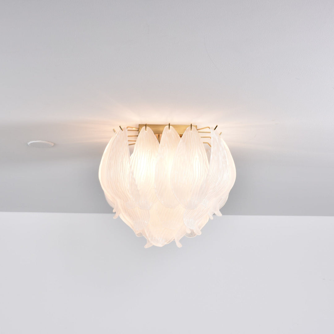 Aurora Plafonnier Murano Pétale Soufflé-Main Verre Applique Plafond - Neutralighting