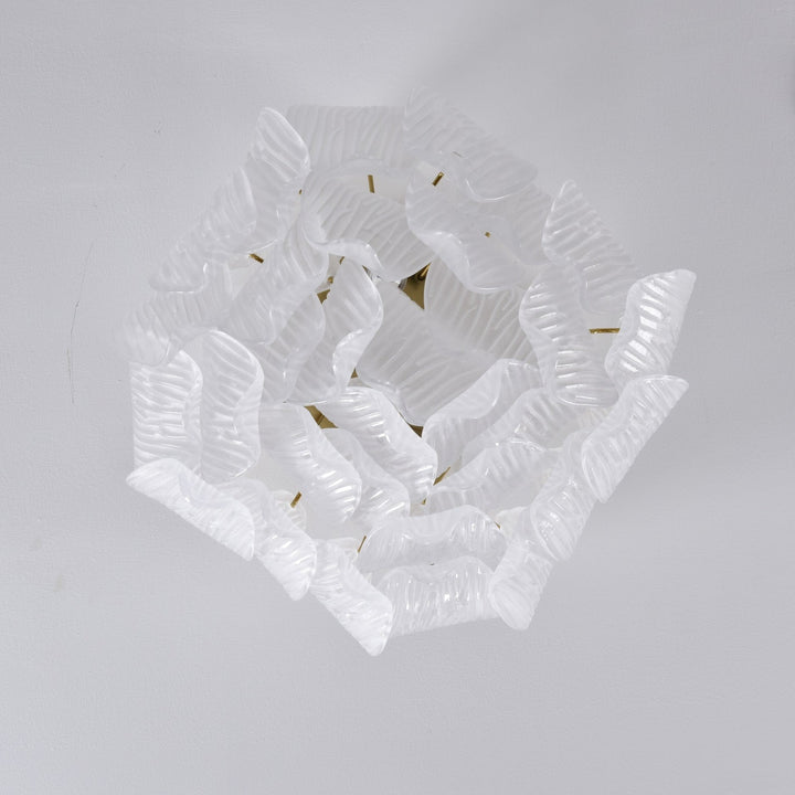 Aurora Plafonnier Murano Pétale Soufflé-Main Verre Applique Plafond - Neutralighting