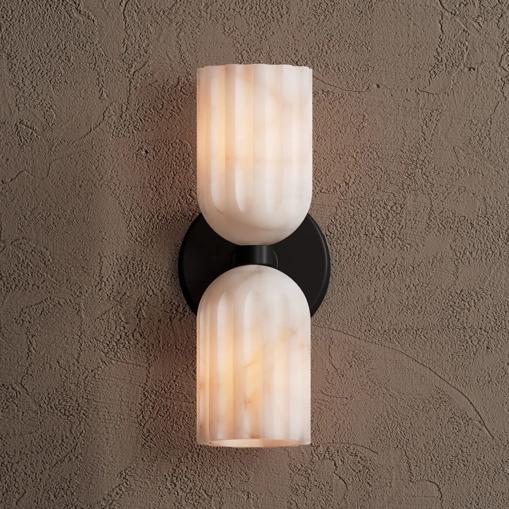 Uraeeth Applique Murale Double Laiton Albâtre Minimaliste Moderne - Neutralighting