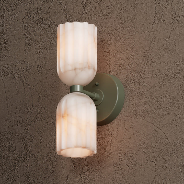 Uraeeth Applique Murale Double Laiton Albâtre Minimaliste Moderne - Neutralighting