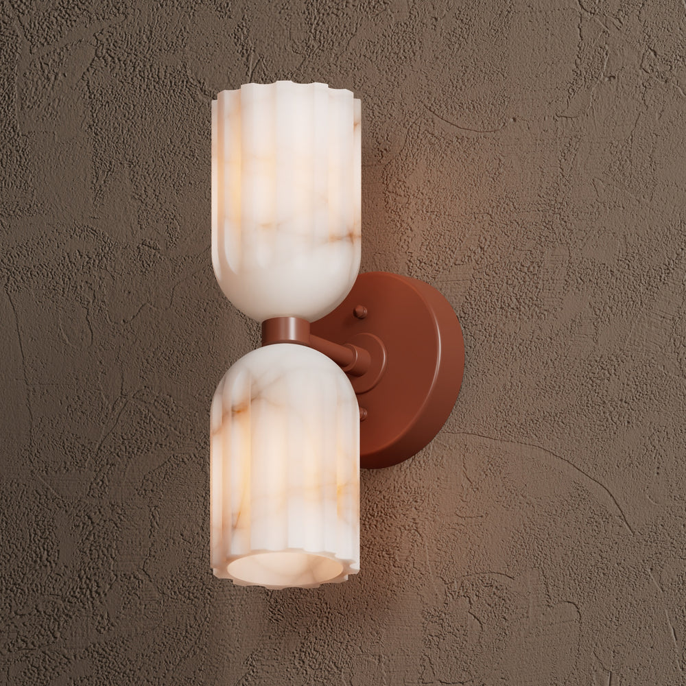 Uraeeth Applique Murale Double Laiton Albâtre Minimaliste Moderne - Neutralighting