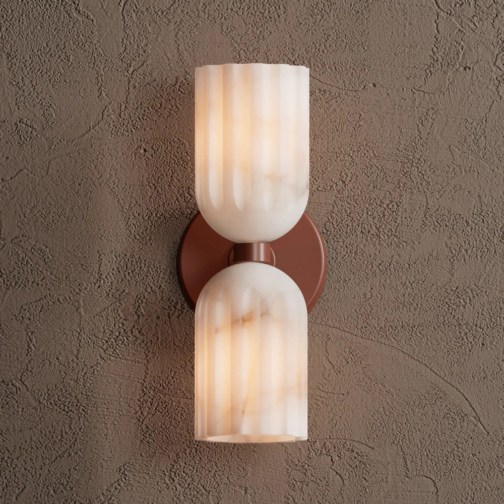 Uraeeth Applique Murale Double Laiton Albâtre Minimaliste Moderne - Neutralighting
