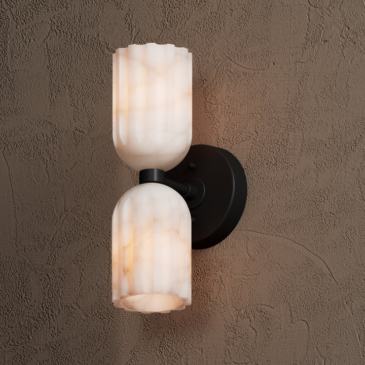 Uraeeth Applique Murale Double Laiton Albâtre Minimaliste Moderne - Neutralighting