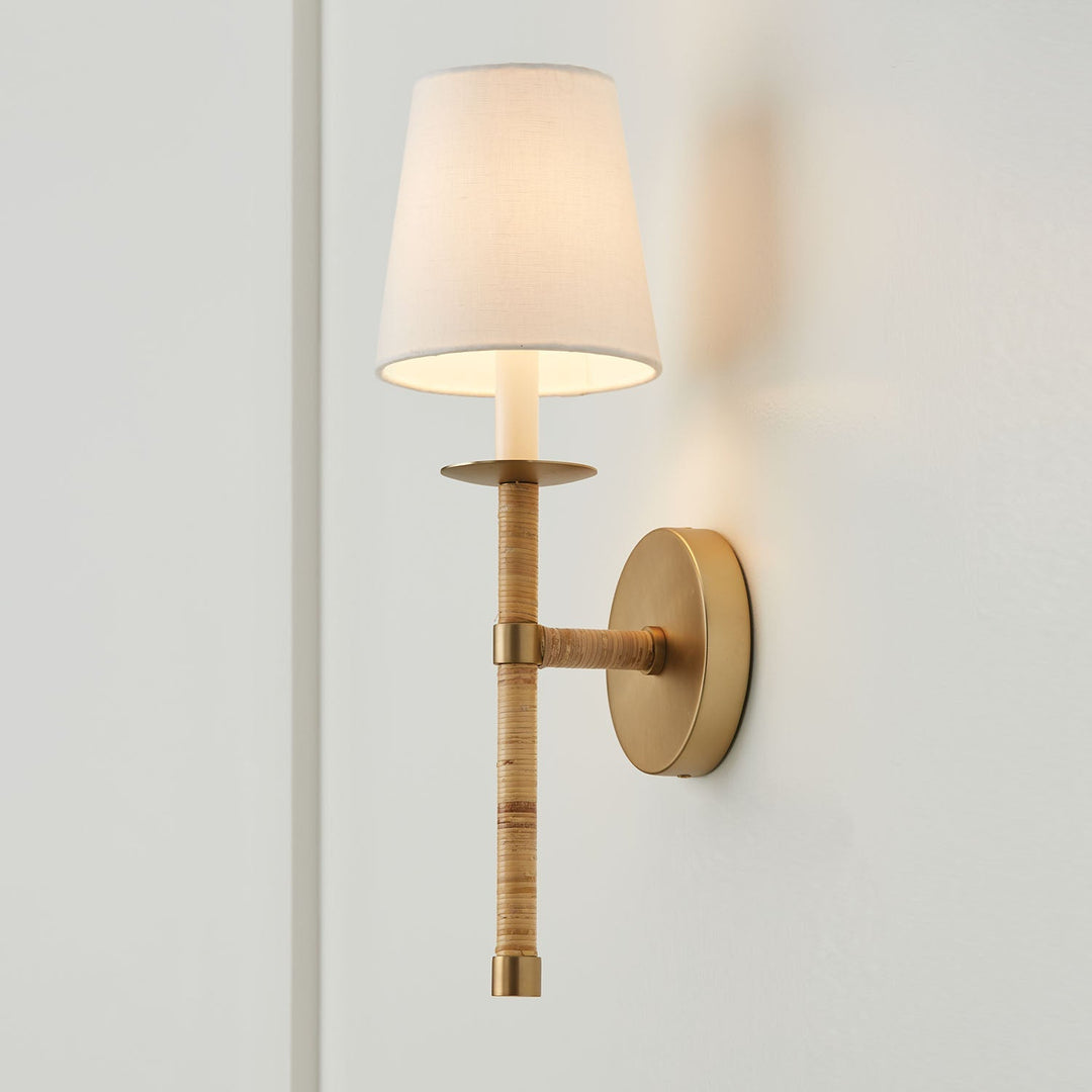 Conoror Applique Murale Laiton Tissu Élégance Vintage - Neutralighting